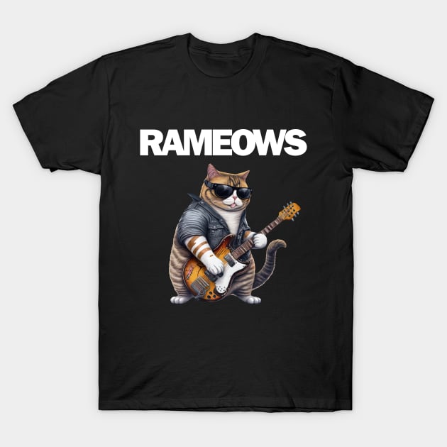 Cat Playing Guitar T-Shirt by Odd World